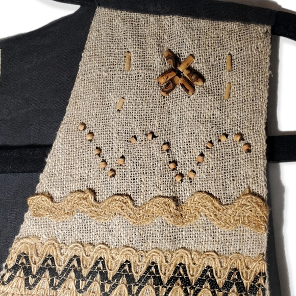 NWT Vintage Deadstock Cotton Natural Embroidered Beaded Embellished Vest - Picture 2 of 8